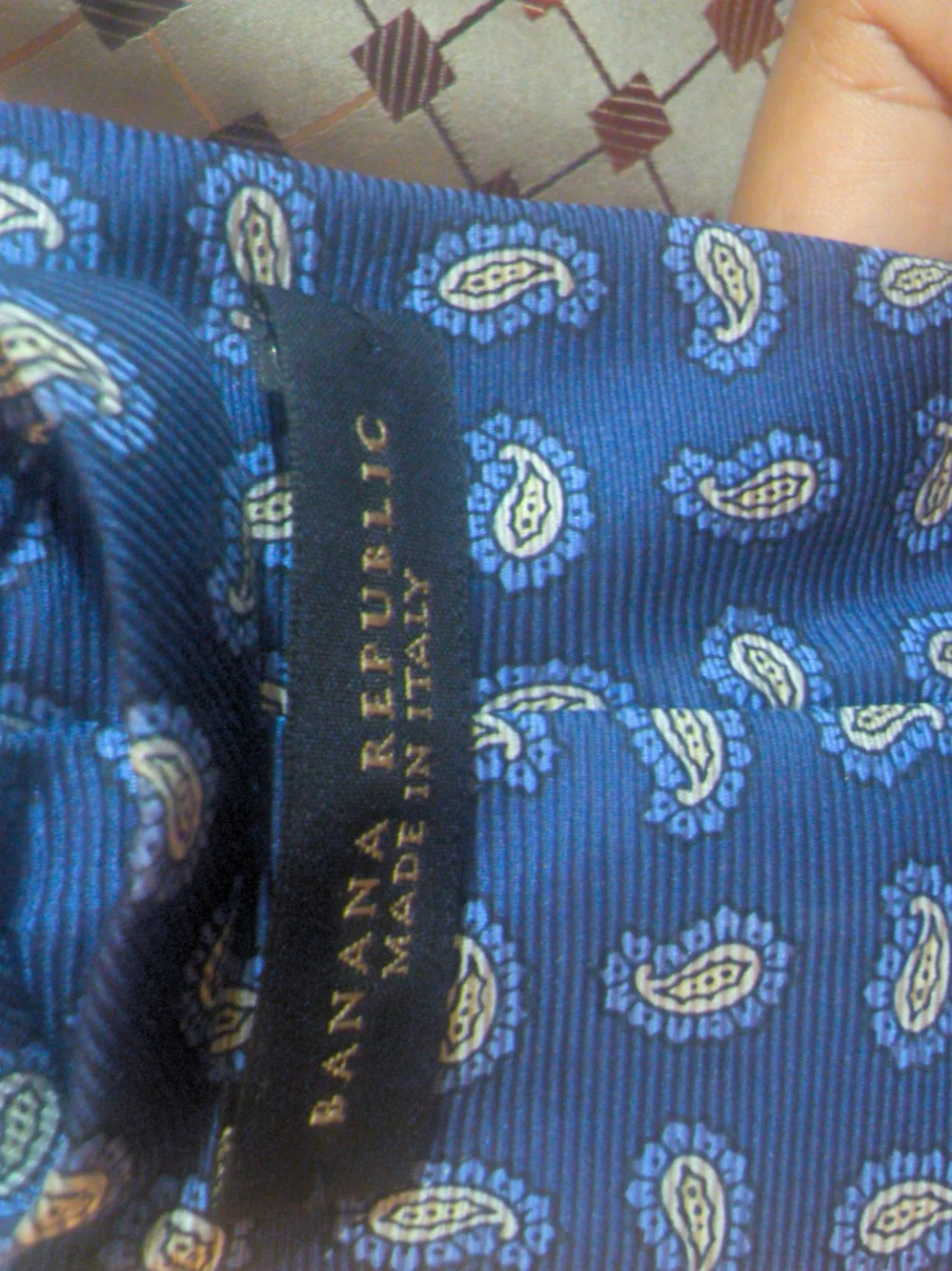 Men's Blue Patterned Silk Tie Trio - Classic Blue and Gold Designs